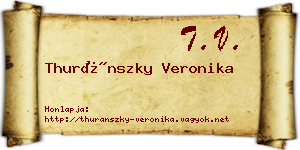 Thuránszky Veronika névjegykártya